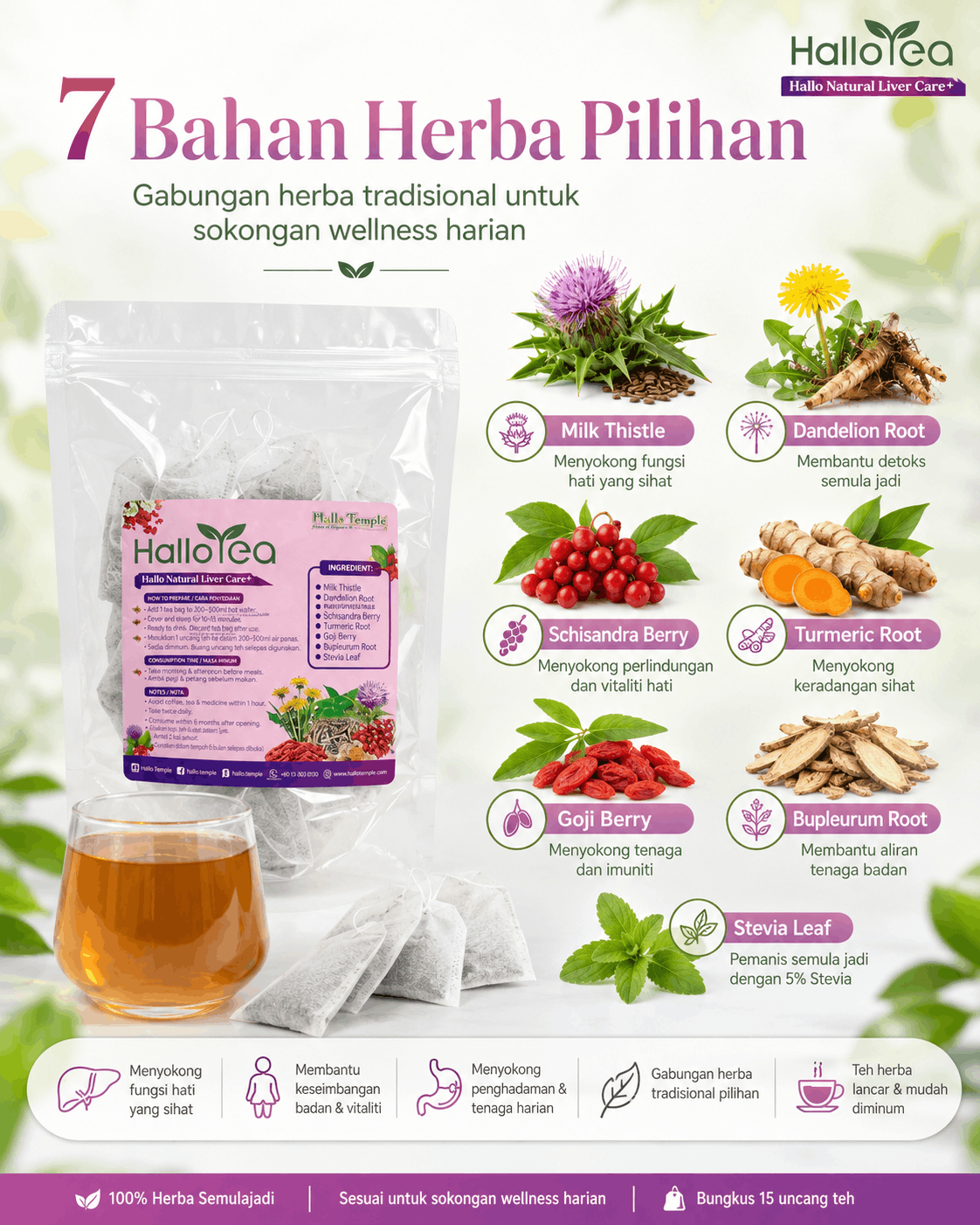 Hallo Natural Liver Care+ angle 2